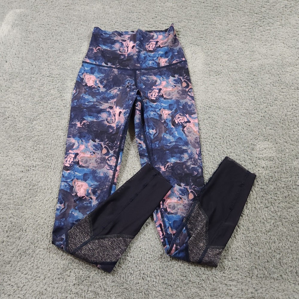 Lululemon Leggings Womens Size 2 Inseam‎ 27 Waist 22 Blue Compression Yoga